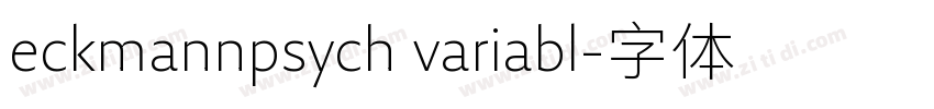 eckmannpsych variabl字体转换